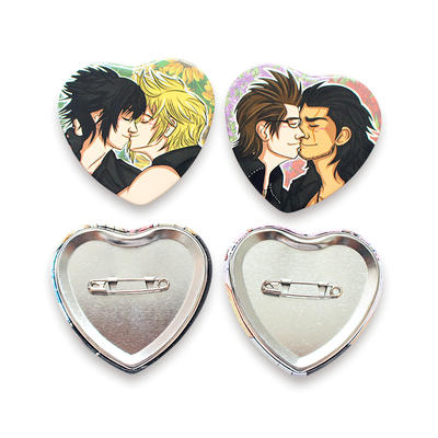 Promotional Gift Heart Badge Button