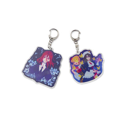 Promotional gift Custom Anime Acrylic Keychain Women Bag Charm Keyring