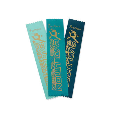 Custom Award Ribbon silkscreen printed polyester sports ribbon