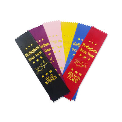 Premium Award Ribbon Custom Logo Satin Place Ribbons for Children's sports