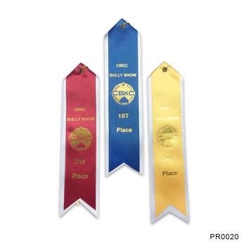 Promotion Custom Printed First Place Award Ribbon for sport competition
