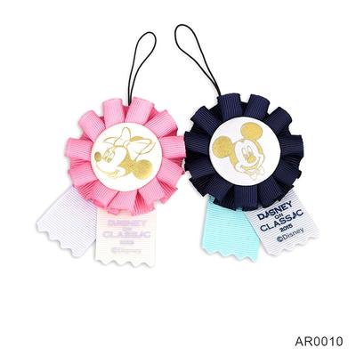 party pink kids award gifts custom button badges ribbon rosettes with string