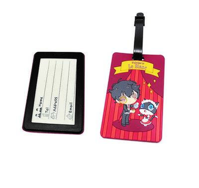 Wholesale Custom Soft PVC Travel Luggage Tag with Plastic Buckle