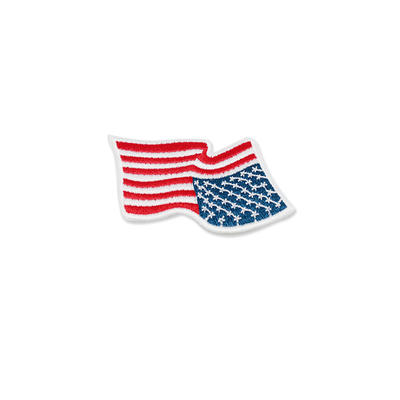 Custom Small Flag Patch Iron on Hat Clothes Embroidery Patches