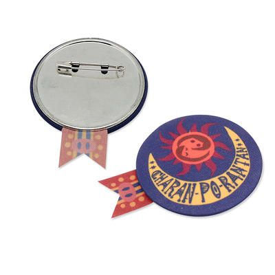 Promotional Gift Fabric Covering Button Badge Ribbon badges